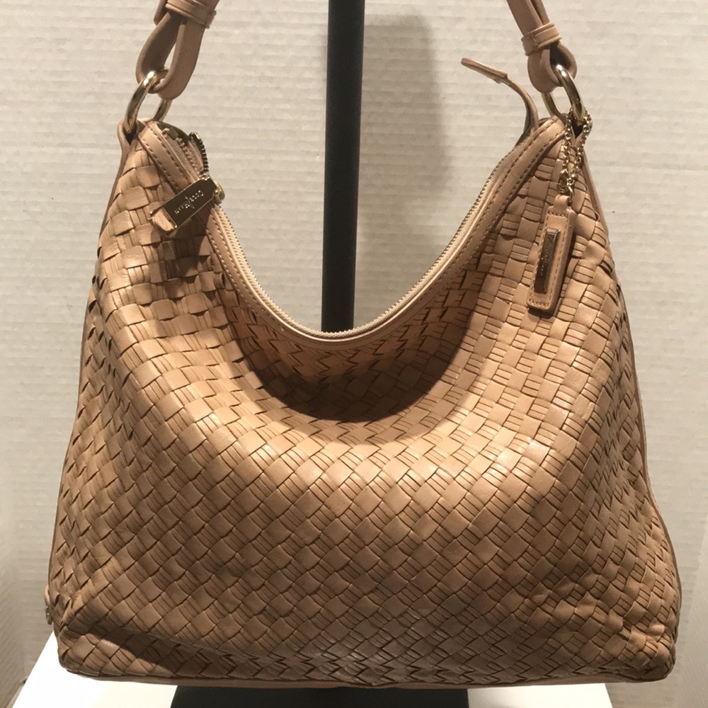COLE HAAN “Heritage Weave Avery” Tan Leather Hobo